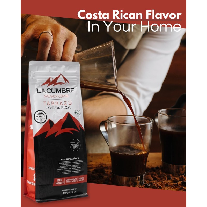 La Cumbre Specialty Coffee Ground Medium Roast, Arabica Beans, Low