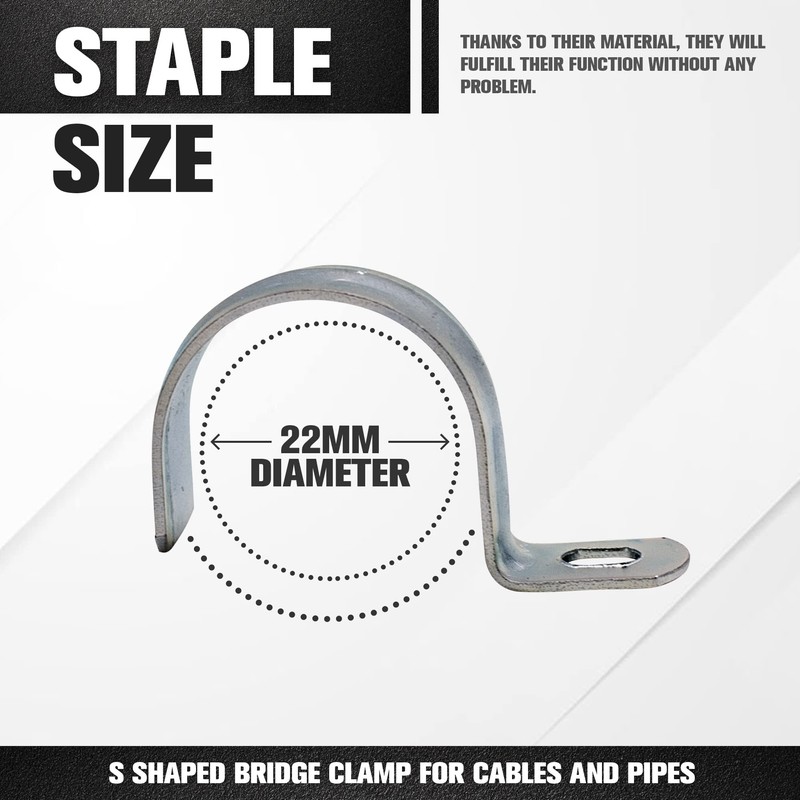 DOJA Industrial Impact Nail Cable and Pipe Mounting Clamp 22