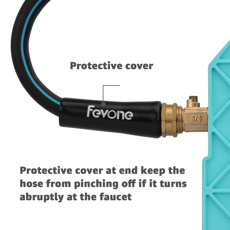 Fevone Garden Hose 25 ft., Lightweight Hybrid Water Hose, Flexible