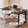 Mrsanmu Small Computer Desk,39.4 Inch Standing Home Office Desk for