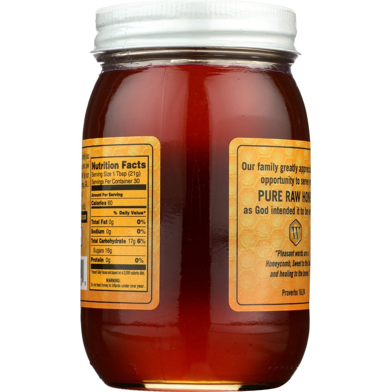 WEEKS HONEY Clover Honey Jar, 22 OZ
