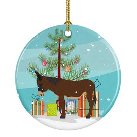 Caroline's Treasures Zamorano-Leones Donkey Christmas Ceramic Ornament