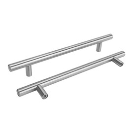 LS201BSS T Pull Handles for Kitchen Cupboard Door Hollow Stainless Steel Furniture Handles Railing Handle with Screws - Pack of 15