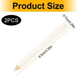 Lotsdonxia 2PCS White Nail Art Pencil Delicate Short Suction Diamond Dotting Tool Suitable for ladies girls Makeup Dressing（8.5CM）