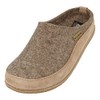 HAFLINGER Blizzard Skane Felt Slippers Rubber Sole Unisex, Peat