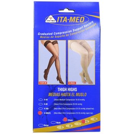 ITA-MED I H-306O BL X-Large Open Toe Thigh Highs Compression