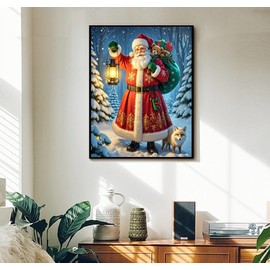 ACANDYL Santa Claus DIY Paint by Numbers Kit for Adults Beginner Paint by Number for Adults Canvas Painting by Number DIY Acrylic Oil Painting on Canvas Arts Craft Decoration Christmas 16x20 Inch
