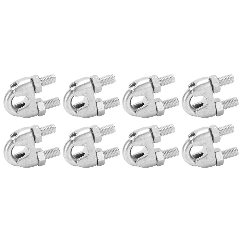 8pcs 3/8 Inch M10 Stainless Steel Wire Rope Cable Clip