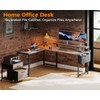 AODK L Shaped Computer Desk, 55" Office Desk with File