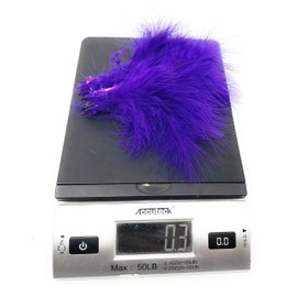Creative Angler Strung Marabou Bird Feathers for Tying Fly Fishing Flies - Fly Tying Accessories - Perfect Choice for Tail & Wings and Easy to Tie On The Lure - Approximately 0.3 Ounces - Purple