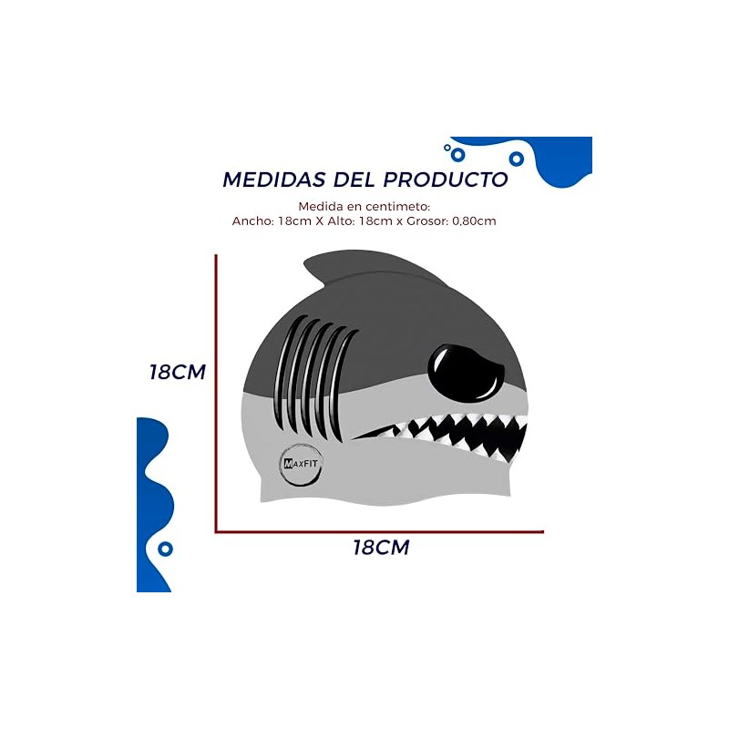 Maxfit Gorro de Natación Silicona Profesional, Gorro de Natacion Niño
