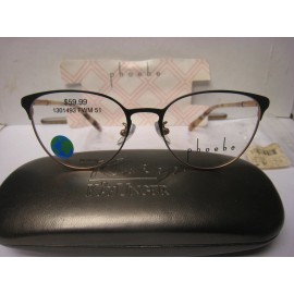 Phoebe Couture  Eyeglass Frames P328 BLACK 51-17-135-41v W/Case distressed tags