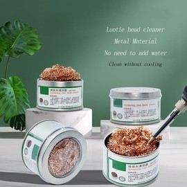 Soldering Iron Tip Cleaner,Welding Soldering Solder Tip Cleaning Wire,Soldering Brass Sponge Tip Cleaner for Cleaning Solder Irons Heads and Tips(1pcs)