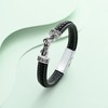 VCCWYQK Cremation Jewelry Urn Motorcycle Bracelet for Ashes Leather Bracelet