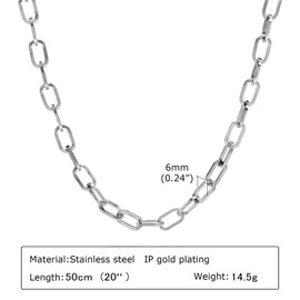 KunBead Silver Paperclip Chain Birthday Necklace Chunky Link Necklace for Mom Daughter Sister Nana Grandma