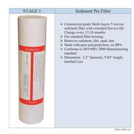 Alton Compatible APEC water filter Set 2x Bottom 3 filters for model ROES-50 ROES-75 RO-45 RO-90 RO-PH90 RO-PERM RO-Pump RO-Hi WFS-1000 ROES-UV75 ROES-PH75 ROES-PHUV75 ROES-UV75-SS 2 Sediment 4 Carbon