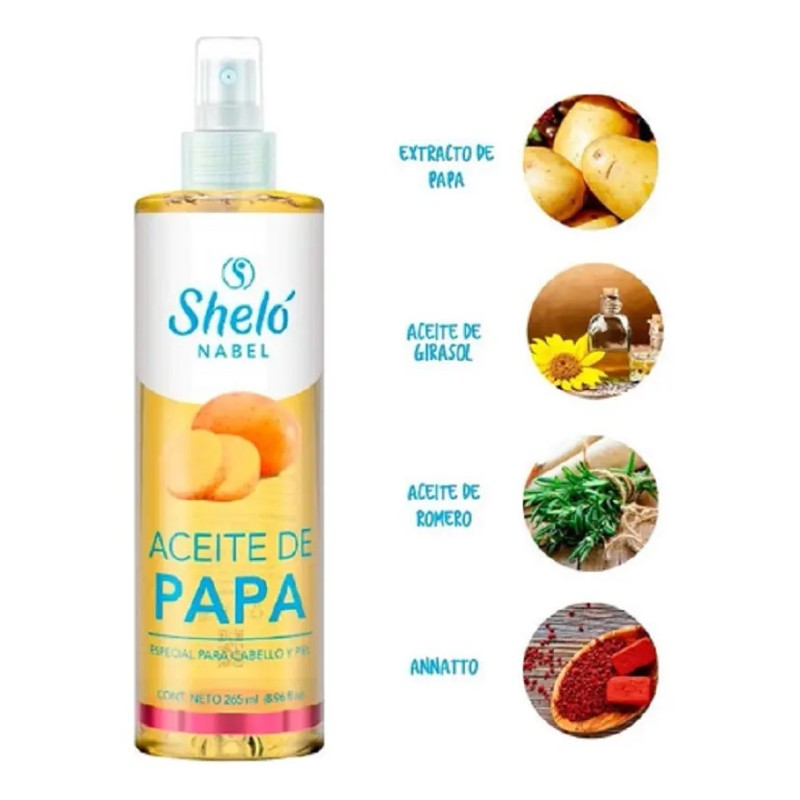 Shelo Aceite Papa Reparador Cabello Piel 265ml