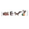 Vagocom 8Pcs Miniature Squirrel Figurines,Tiny Animal Figures Decorate for Fairy