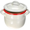 IBILI Mini stockpot 0,5 l of Enamelled Steel in White/red,