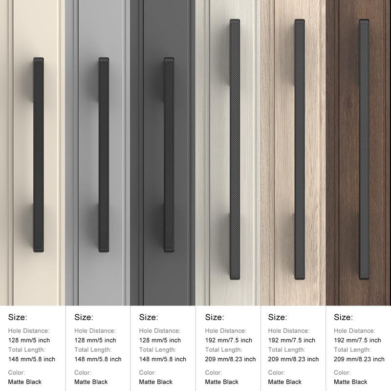 Chibery 10 Pack 5 inch Hole Centers Cabinet Pulls, Matte