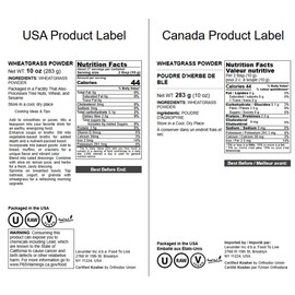 Food to Live Wheatgrass Powder, 10 Ounces - Rich in Vitamins & Nutrients, 100% Pure, Nutrient-Dense Superfood, Vegan, Raw, Kosher, Bulk