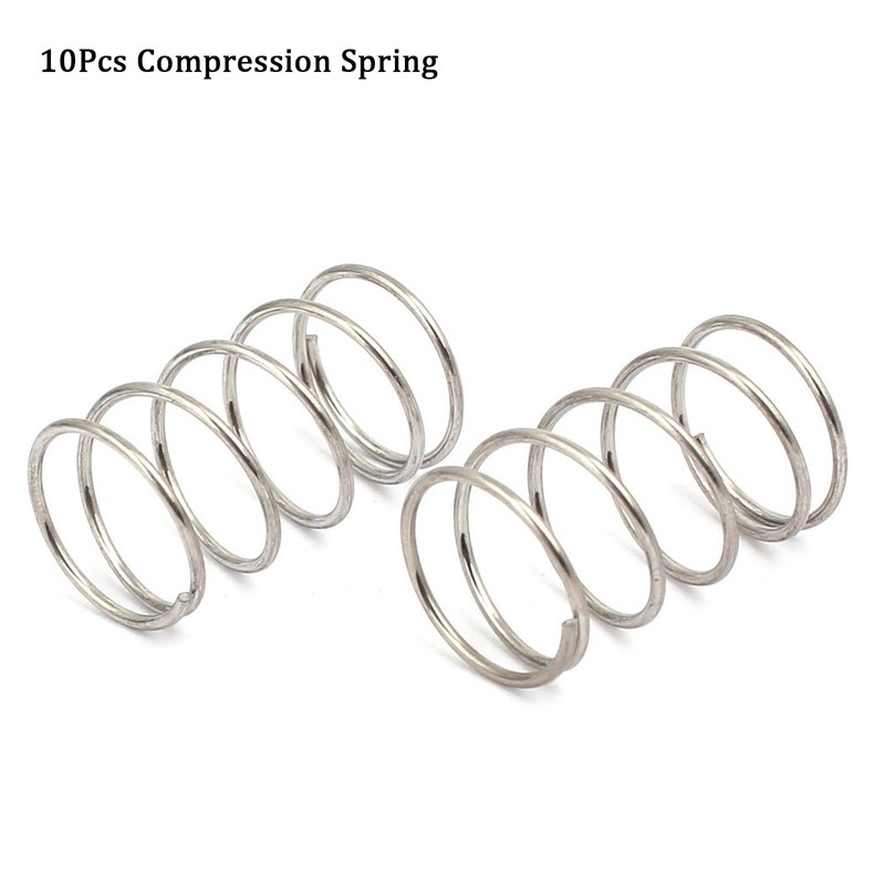 TOP-VIGOR 10Pcs Compression Spring, 15mm OD,1mm Wire Size,25mm Free Length