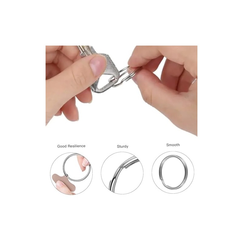 1 Pack Split Rings, 8mm Gold Jump Rings Metal Key