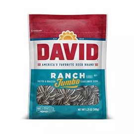 David Seeds Jumbo Sunflower Ranch Flavor, 5.25-Ounce Bag (Pack of 12)