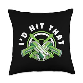 I'd Hit That Team Adult Player Pro Laser Tag Throw Pillow