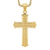 IceCarats 10K Solid Yellow Gold Holy Cross Necklace Religious Chain