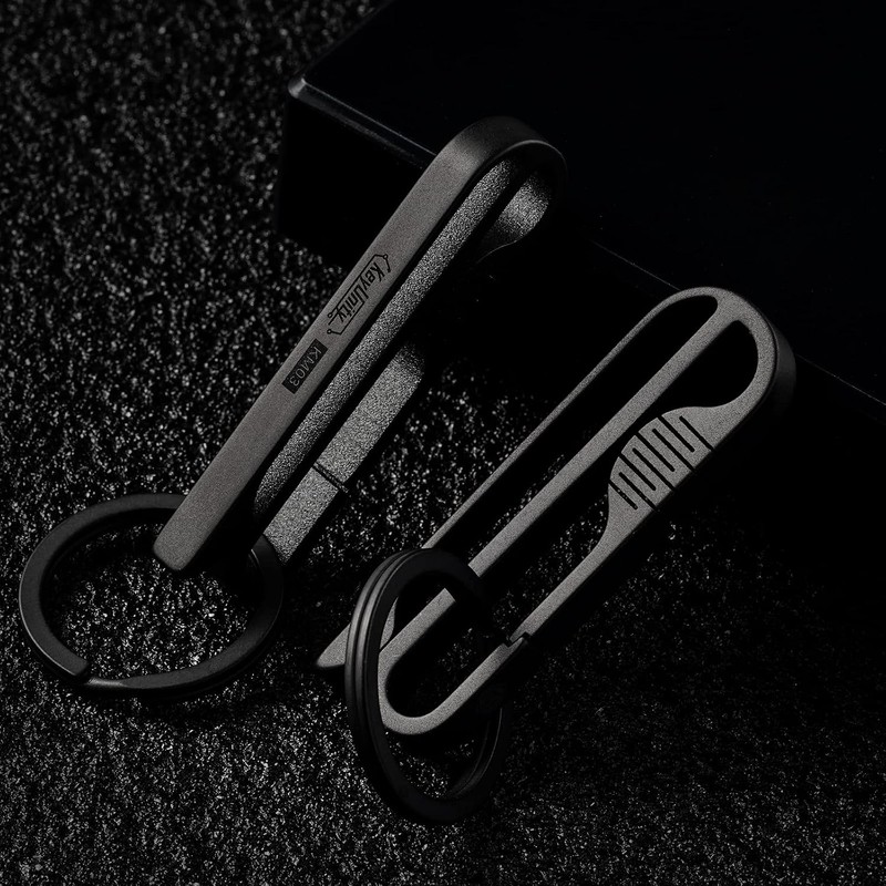 KeyUnity KM03 - Llavero de titanio con clip para cinturón