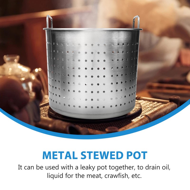 UPKOCH Stock Pot Insert Steamer Basket Stainless Steel Boiling Basket