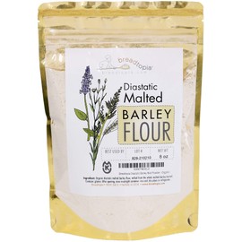 Breadtopia Organic Diastatic Malt Powder 8 oz. | Non-GMO Malted Barley Flour | No Additives, No Sugar, & No Fillers | Milled from Whole Malted Barley Kernel |