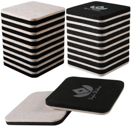 Liyic 20 Pack 3in.Square Felt Sliders for Hard Surfaces - Heavy Duty Furniture Moving Sliders