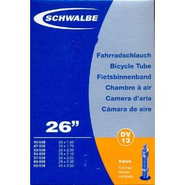 Schwalbe 13DV Tube (13DV) Bicycle Tube: Black SCHWALBE 2303_ms