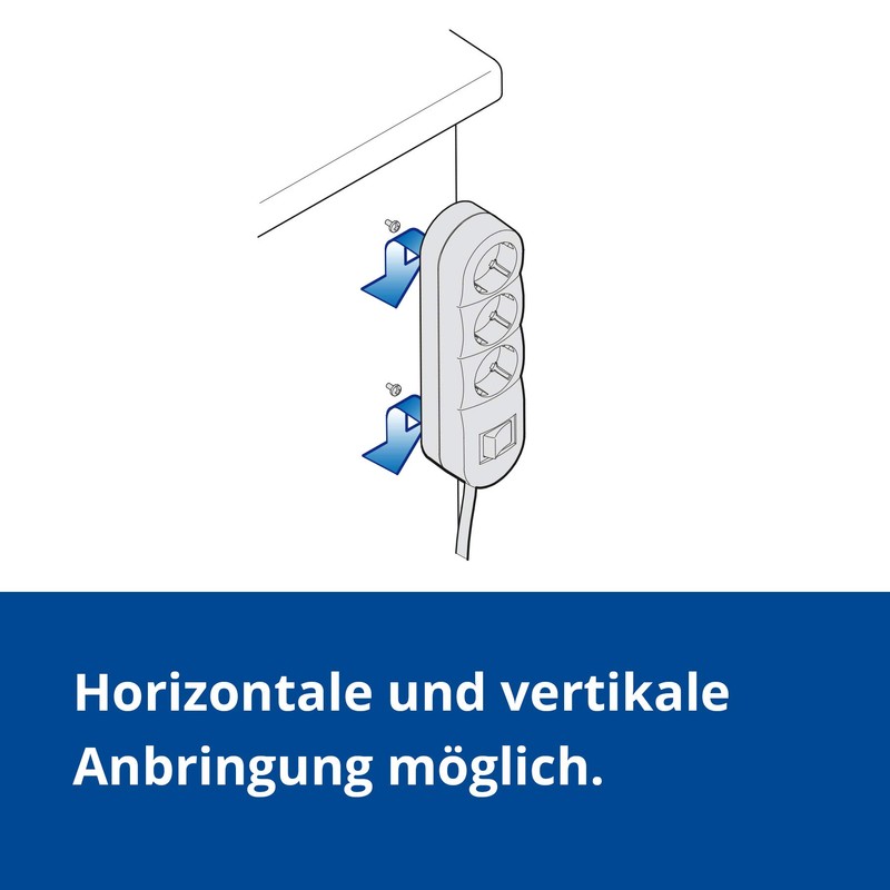 ALING-CONEL RAL 9003 5-Way Protective Contact Socket Strip 16 A