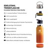 hydro2go Stainless Steel Water Bottle - BPA-Free Thermal Bottle for