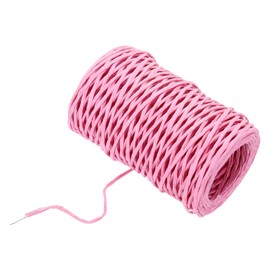sourcing map Floral Wire 164ft/50m 2mm Vine Bind Wire Rustic Craft Wrapping Metal Wire for Flower Bouquet Wreath Making, Pink