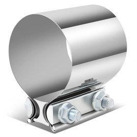 DNA MOTORING EXA-CL-009 3 Inch Butt Joint Band Clamps for Exhaust Muffler Repair,304 Stainless Steel