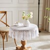 Warm Home Designs White Lace Tablecloth. Extra Large Round Tablecloth