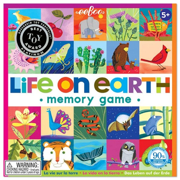eeBoo Life on Earth Memory Matching Game for Kids