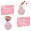 BIUDECO 1Pc Chic Pink Ceramic Flower Vase for Home Decor