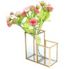 Glass Storage Container Garden Polygonal Column Golden Brass Bar Welding
