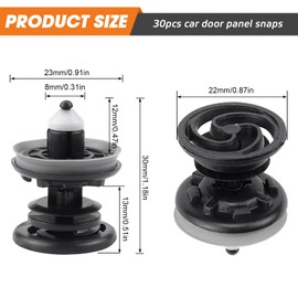 LPZMPZ Pack of 30 Door Trim Mounting 7L6868243 Plastic Car Trim Clips Mounting Clips Compatible with VW Golf 5 6 7 T4 T5 T6 Passat Polo Skoda Caddy, A1 A4 A5 A6