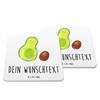 Mr. & Mrs. Panda Personalisiertes Untersetzer Set Avocado Kern rollt