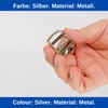 2pcs 25mm Width Metal Silver Tone Bridge Buckle for up