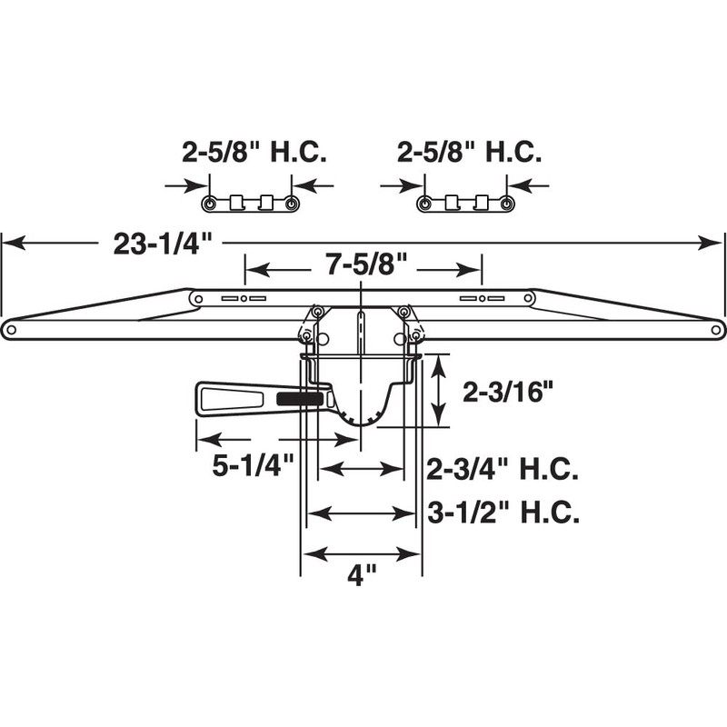 Truth TH 23097 Dual Pull Lever Operator, Bronze (Single Pack)