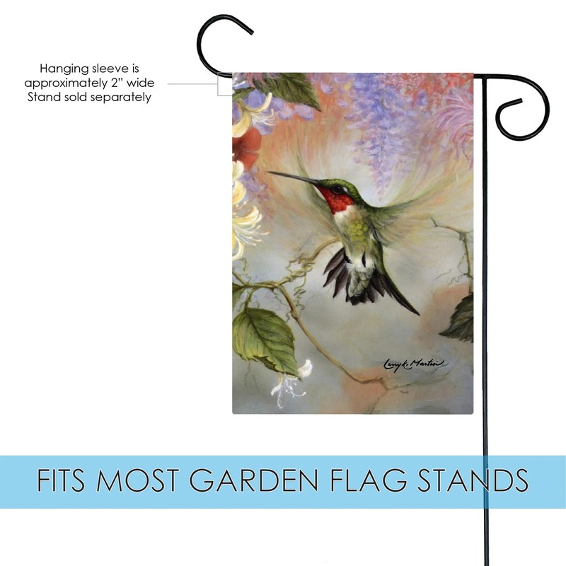 Toland Home Garden 119351 Ruby Throated Honey Garden Flag