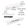 HONJIE 10Pcs 4.72" White Arc Surface Pull,White Edge Pulls Furniture