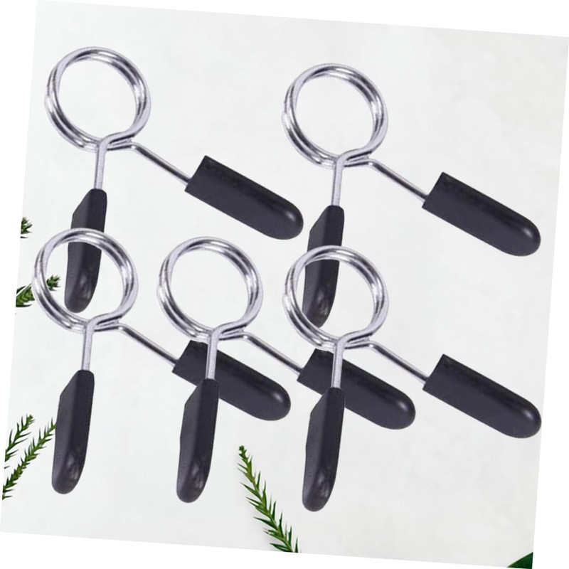 BESPORTBLE 5pcs 24mm Dumbbell Barbell Clamps Spring Clip Collars Barbell